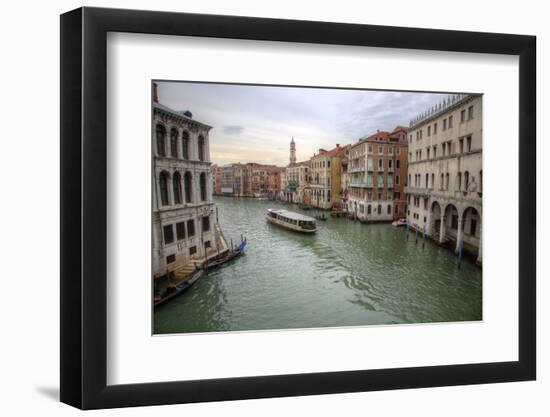 Vaporetto, Water Bus Along the Grand Canal, Venice, Italy-Darrell Gulin-Framed Photographic Print