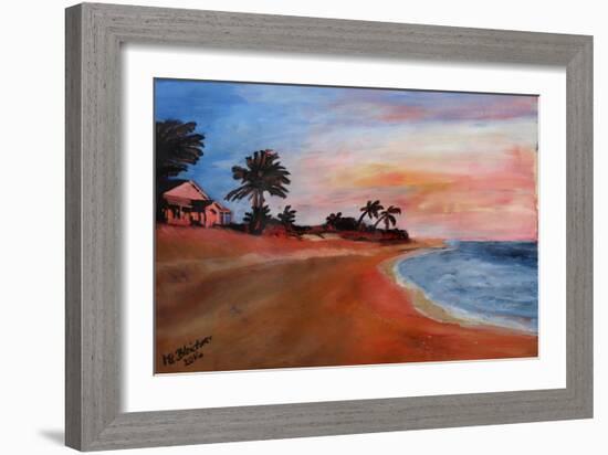 varadero, beach-Martina Bleichner-Framed Art Print