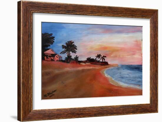 varadero, beach-Martina Bleichner-Framed Art Print