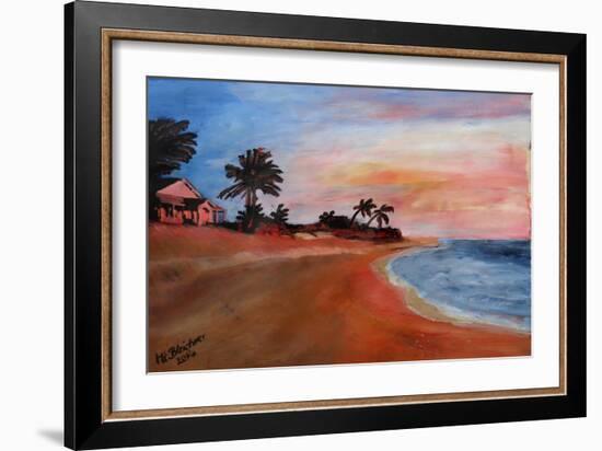 varadero, beach-Martina Bleichner-Framed Art Print