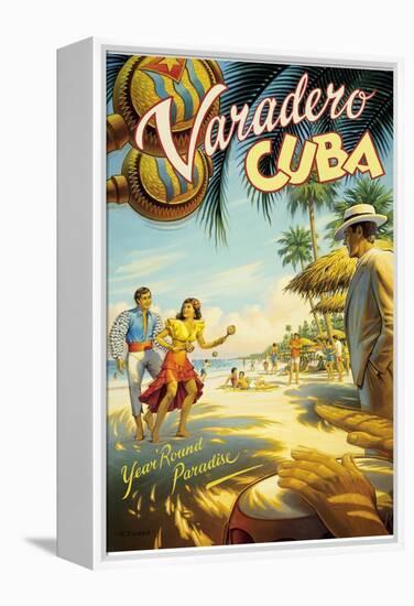 Varadero, Cuba-Kerne Erickson-Framed Stretched Canvas