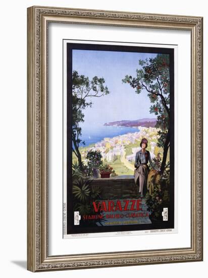 Varazze Italian Travel Poster-null-Framed Giclee Print