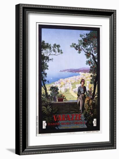 Varazze Italian Travel Poster-null-Framed Giclee Print