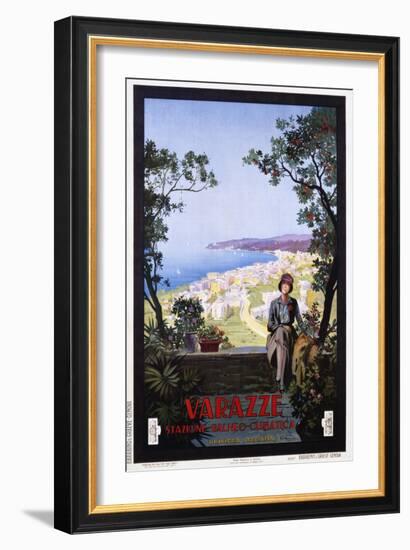 Varazze Italian Travel Poster-null-Framed Giclee Print