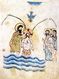 The Baptism of Jesus by St John the Baptist, C1334-Vardan Lorets'i-Framed Premier Image Canvas