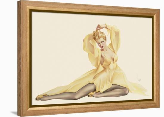 Varga Girl, April 1942-Alberto Vargas-Framed Stretched Canvas