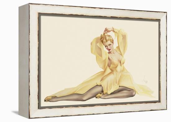 Varga Girl, April 1942-Alberto Vargas-Framed Stretched Canvas