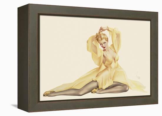 Varga Girl, April 1942-Alberto Vargas-Framed Stretched Canvas