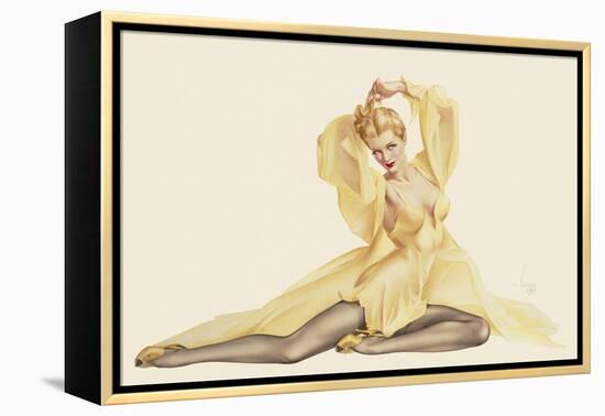 Varga Girl, April 1942-Alberto Vargas-Framed Stretched Canvas