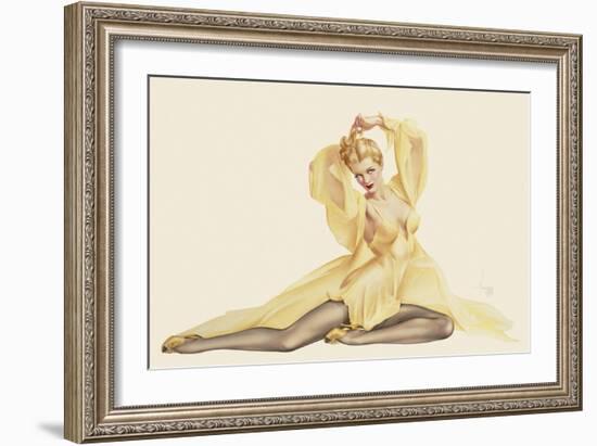 Varga Girl, April 1942-Alberto Vargas-Framed Premium Giclee Print