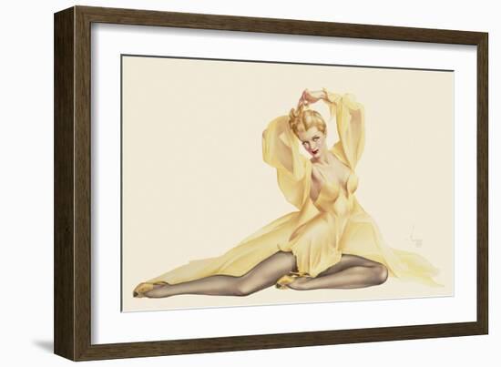 Varga Girl, April 1942-Alberto Vargas-Framed Premium Giclee Print