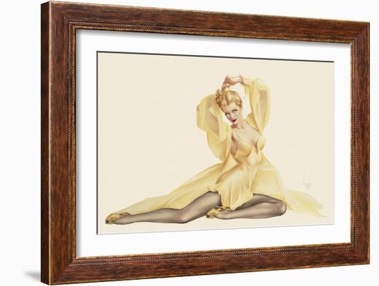 Varga Girl, April 1942-Alberto Vargas-Framed Premium Giclee Print