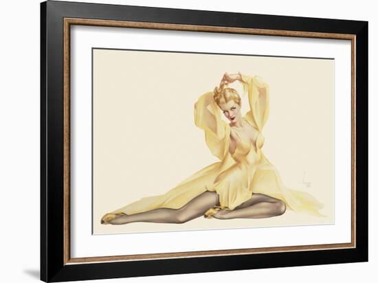 Varga Girl, April 1942-Alberto Vargas-Framed Art Print