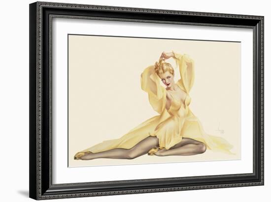 Varga Girl, April 1942-Alberto Vargas-Framed Art Print