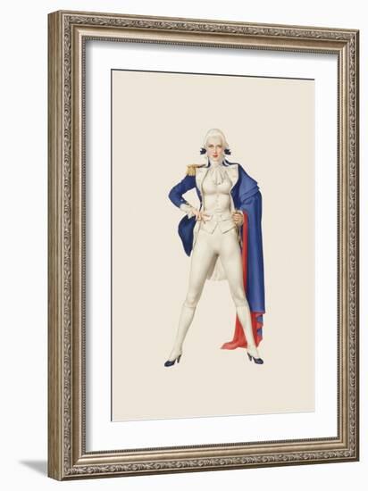 Varga Girl, August 1942-Alberto Vargas-Framed Art Print