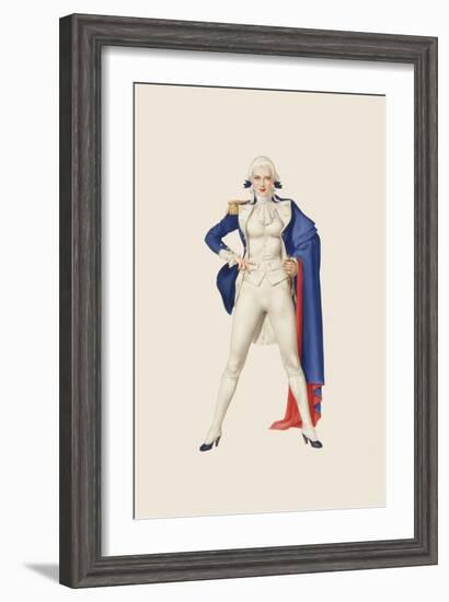 Varga Girl, August 1942-Alberto Vargas-Framed Art Print