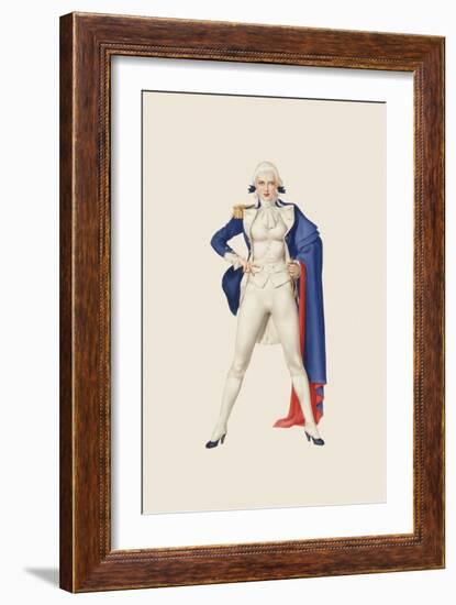 Varga Girl, August 1942-Alberto Vargas-Framed Art Print