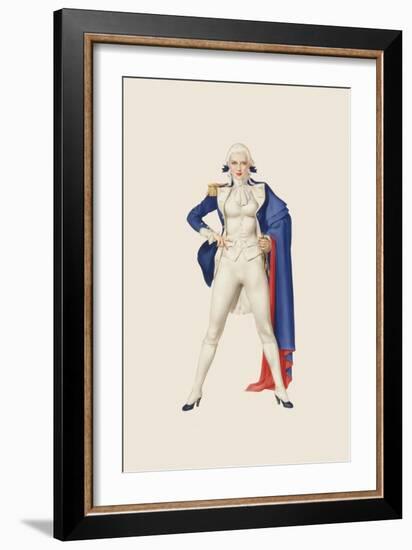 Varga Girl, August 1942-Alberto Vargas-Framed Art Print