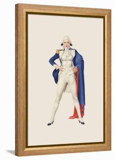 Varga Girl, August 1942-Alberto Vargas-Framed Stretched Canvas