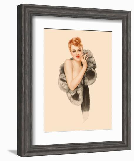 Varga Girl, December 1941-Alberto Vargas-Framed Art Print