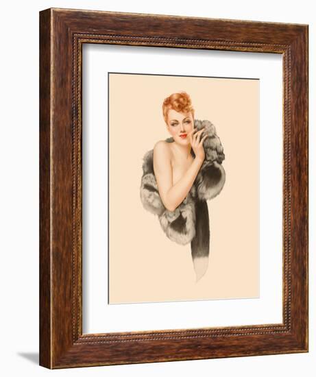 Varga Girl, December 1941-Alberto Vargas-Framed Art Print