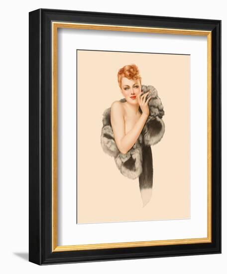 Varga Girl, December 1941-Alberto Vargas-Framed Art Print