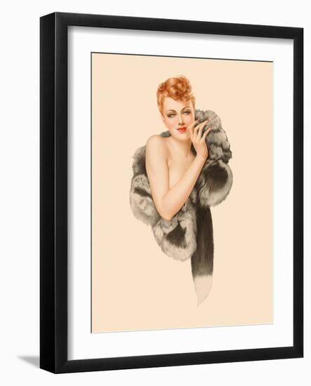 Varga Girl, December 1941-Alberto Vargas-Framed Art Print