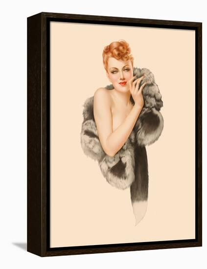 Varga Girl, December 1941-Alberto Vargas-Framed Stretched Canvas