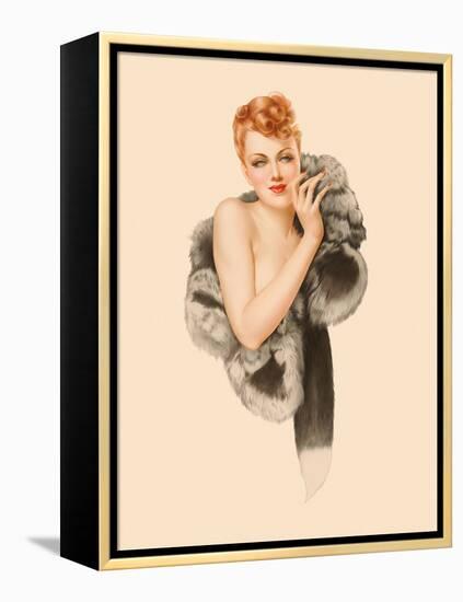 Varga Girl, December 1941-Alberto Vargas-Framed Stretched Canvas