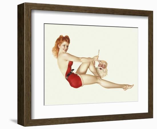 Varga Girl, December 1942-Alberto Vargas-Framed Art Print