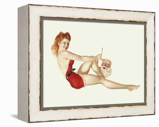 Varga Girl, December 1942-Alberto Vargas-Framed Stretched Canvas