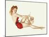 Varga Girl, December 1942-Alberto Vargas-Mounted Art Print