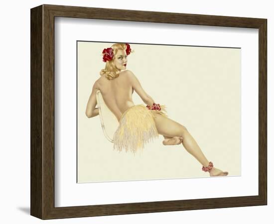 Varga Girl, February 1942-Alberto Vargas-Framed Art Print