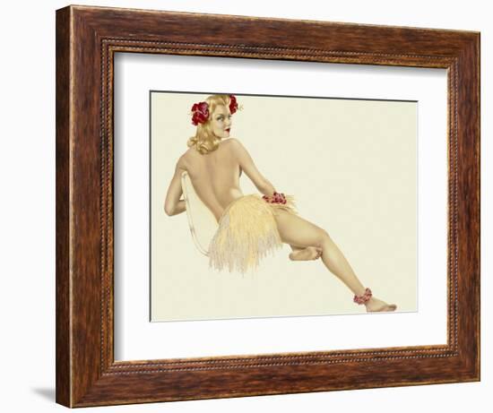 Varga Girl, February 1942-Alberto Vargas-Framed Art Print