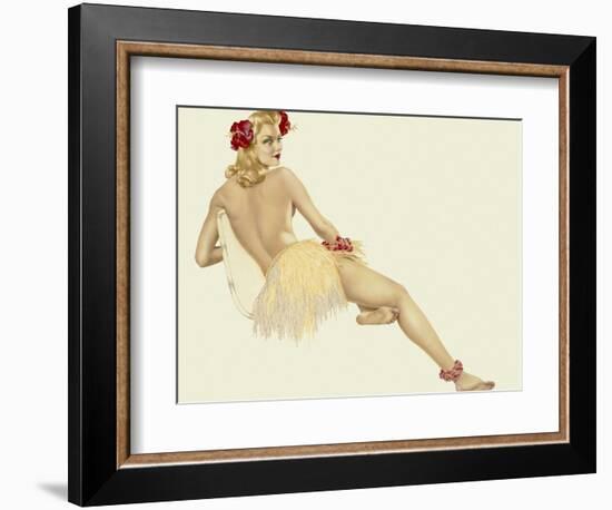 Varga Girl, February 1942-Alberto Vargas-Framed Art Print