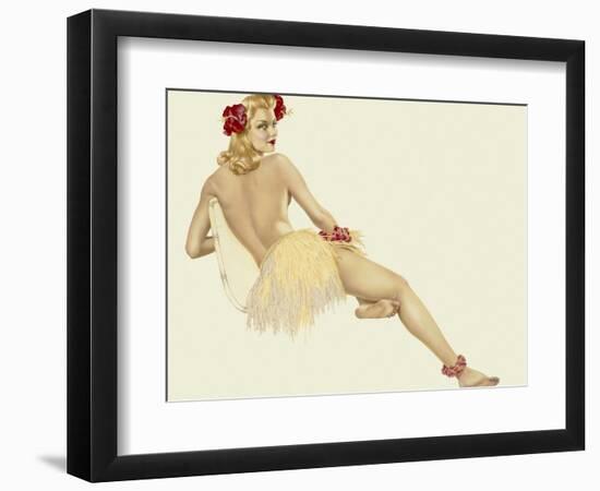 Varga Girl, February 1942-Alberto Vargas-Framed Premium Giclee Print