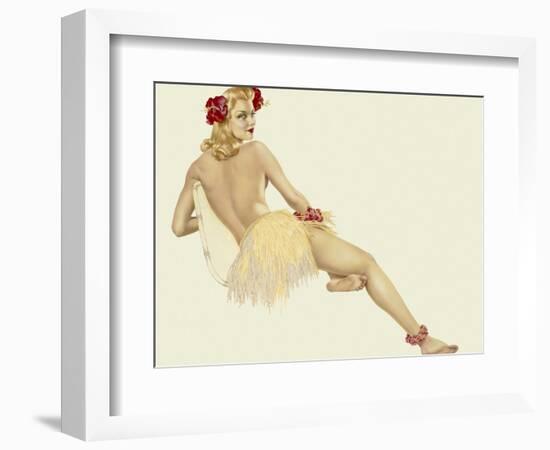 Varga Girl, February 1942-Alberto Vargas-Framed Premium Giclee Print