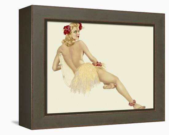 Varga Girl, February 1942-Alberto Vargas-Framed Stretched Canvas