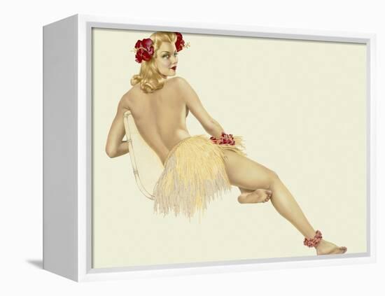 Varga Girl, February 1942-Alberto Vargas-Framed Stretched Canvas