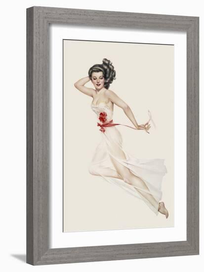 Varga Girl, February 1943-Alberto Vargas-Framed Premium Giclee Print