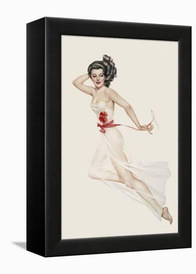 Varga Girl, February 1943-Alberto Vargas-Framed Stretched Canvas