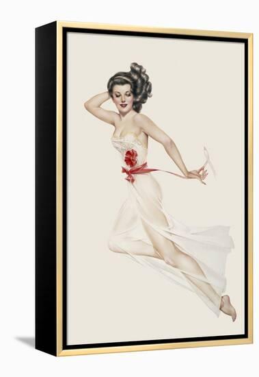 Varga Girl, February 1943-Alberto Vargas-Framed Stretched Canvas