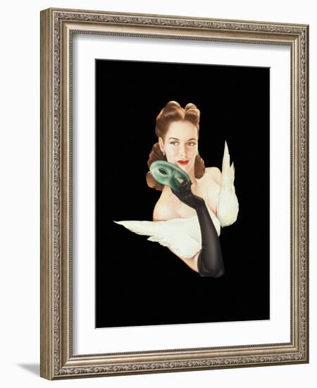 Varga Girl, January 1941-Alberto Vargas-Framed Art Print