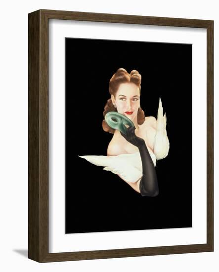 Varga Girl, January 1941-Alberto Vargas-Framed Art Print