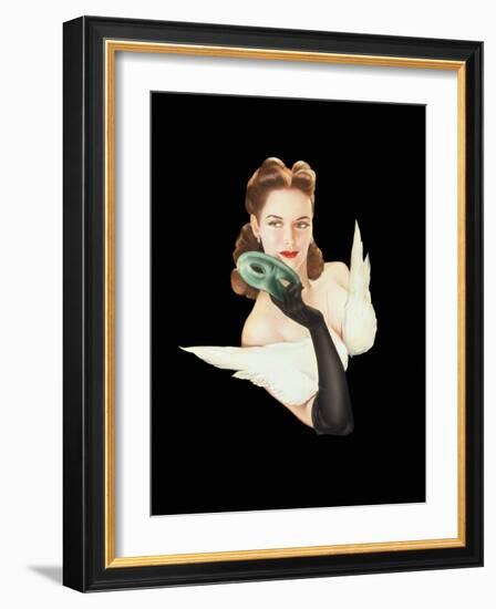 Varga Girl, January 1941-Alberto Vargas-Framed Art Print