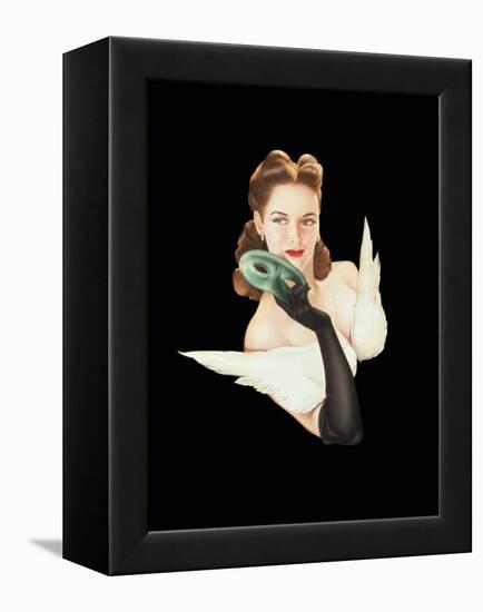 Varga Girl, January 1941-Alberto Vargas-Framed Stretched Canvas