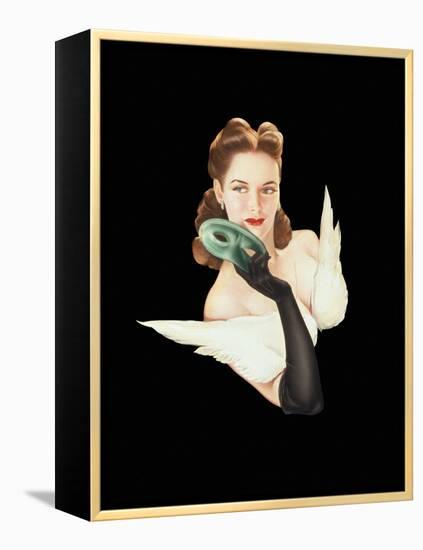 Varga Girl, January 1941-Alberto Vargas-Framed Stretched Canvas