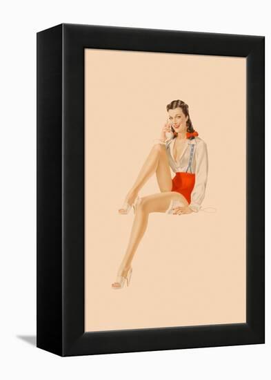 Varga Girl, July 1941-Alberto Vargas-Framed Stretched Canvas