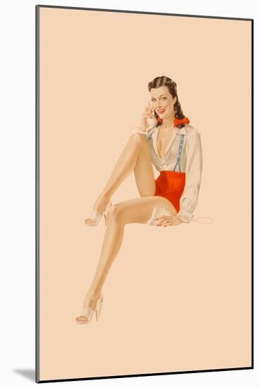 Varga Girl, July 1941-Alberto Vargas-Mounted Art Print