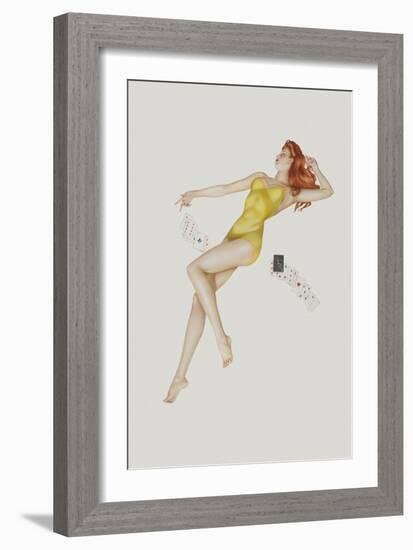 Varga Girl, July 1942-Alberto Vargas-Framed Art Print